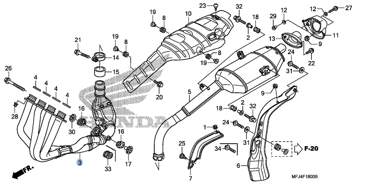 Honda OEM part 18150-MFJ-A00