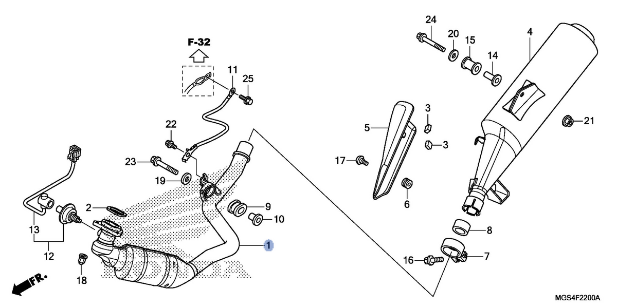 Honda OEM part 18150-MGS-D33