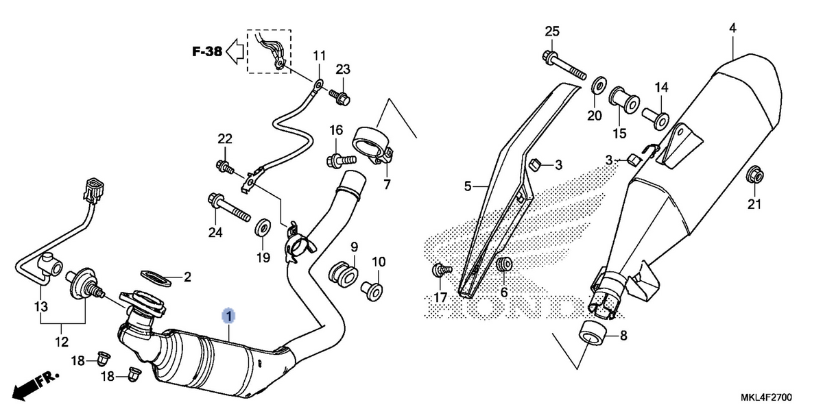 Honda OEM part 18150-MKA-D82