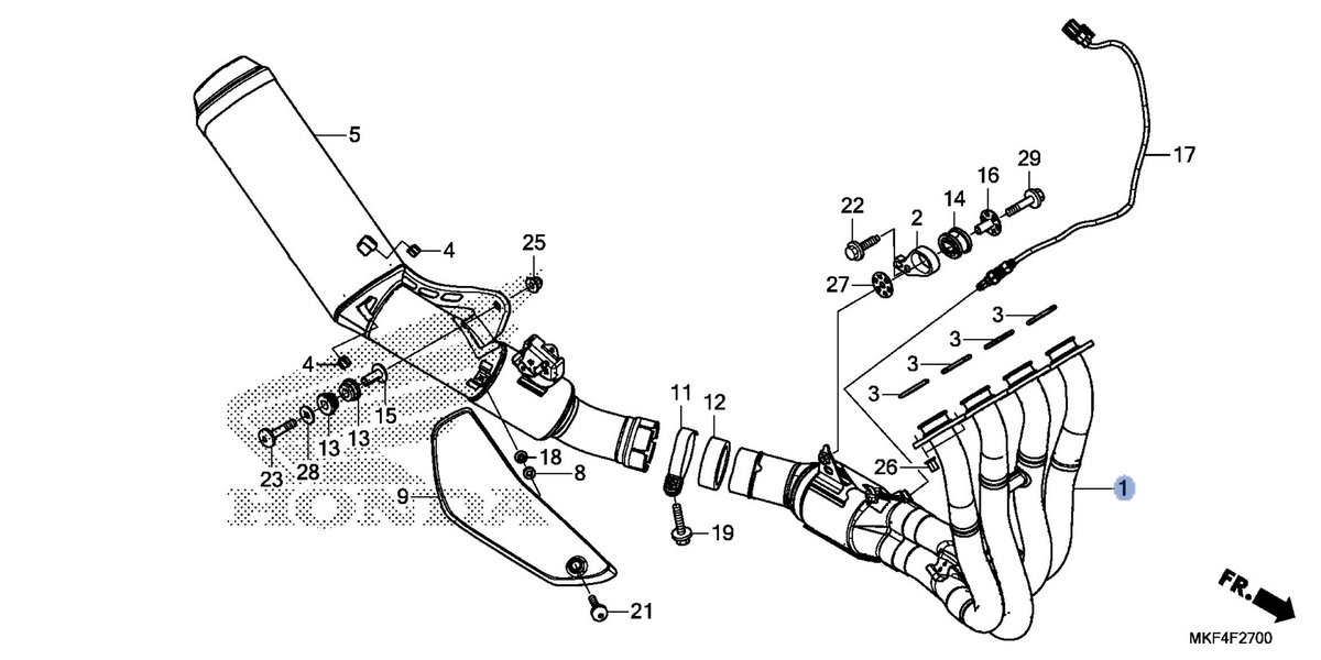 Honda OEM part 18150-MKF-D40