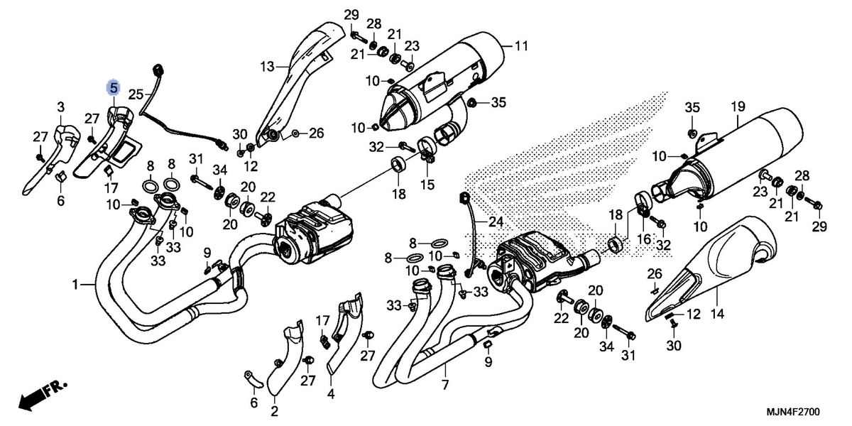 Honda OEM part 18154-MJN-A00