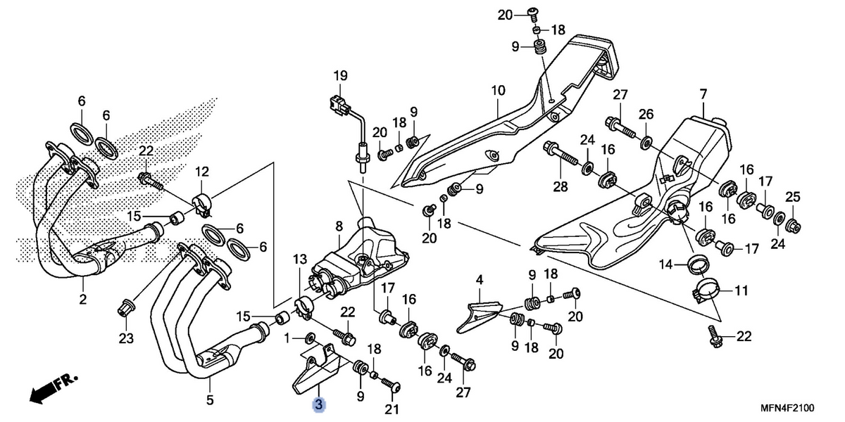 Honda OEM part 18170-MFN-D00