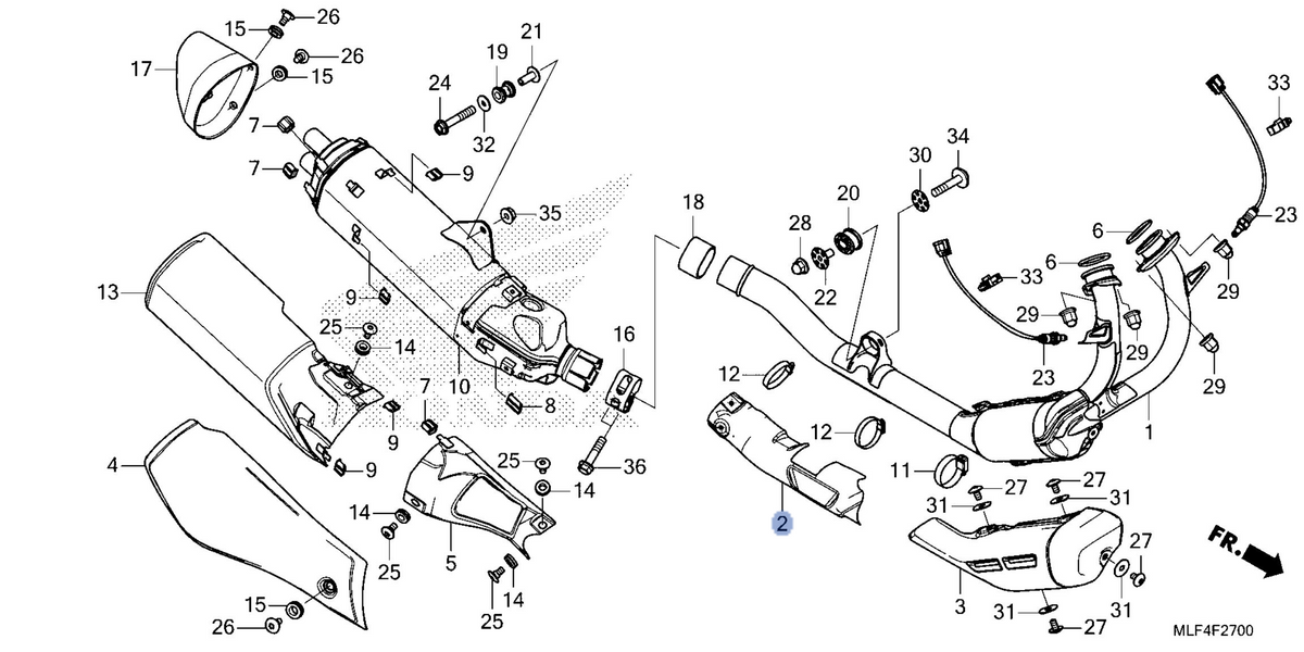Honda OEM part 18180-MLF-E00