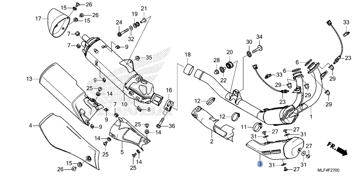 Honda OEM part 18182-MLF-E00
