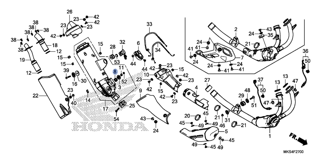 Honda OEM part 18186-MKF-D41