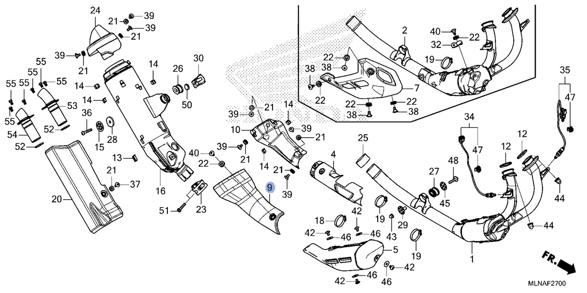Honda OEM part 18186-MLN-E00