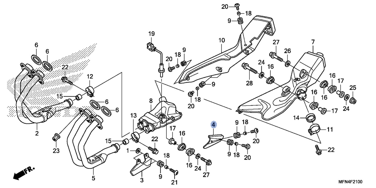 Honda OEM part 18190-MFN-D00