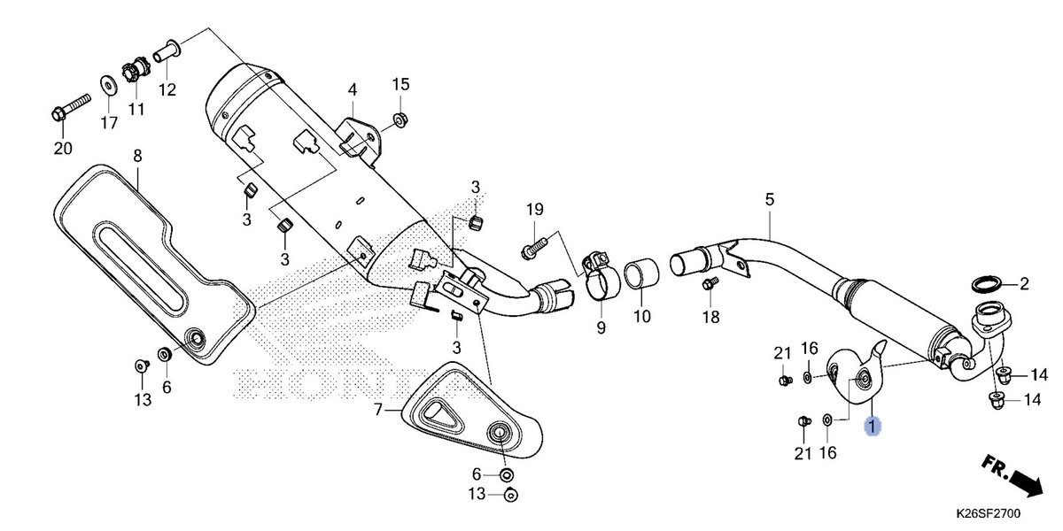 Honda OEM part 18240-K26-G00
