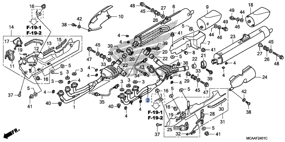Honda OEM part 18250-MCA-H00