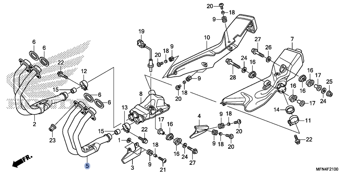 Honda OEM part 18250-MFN-L60