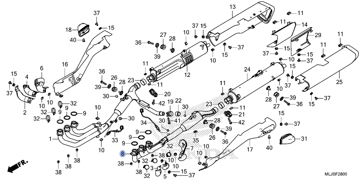 Honda OEM part 18250-MKC-A01