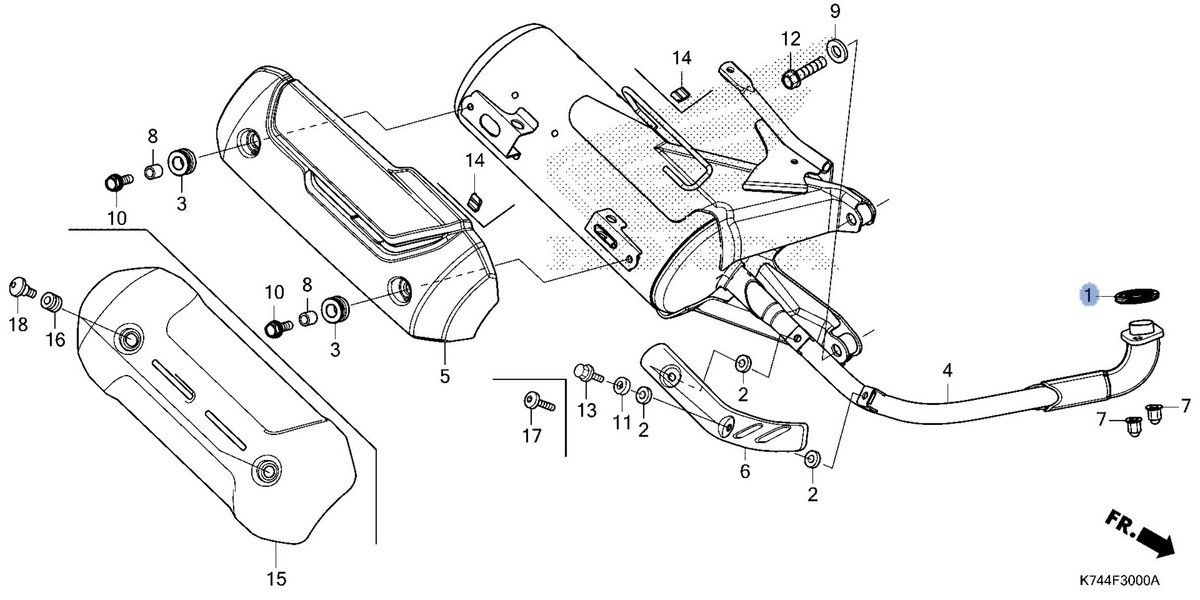 Honda OEM part 18292-GY1-610