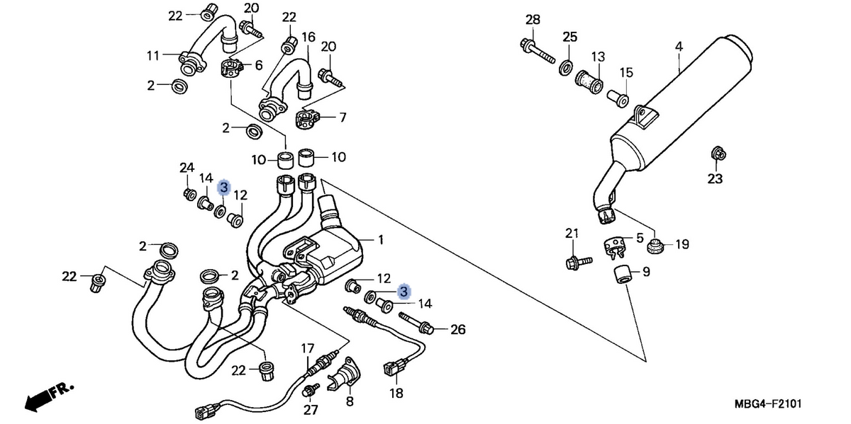 Honda OEM part 18292-MBG-610