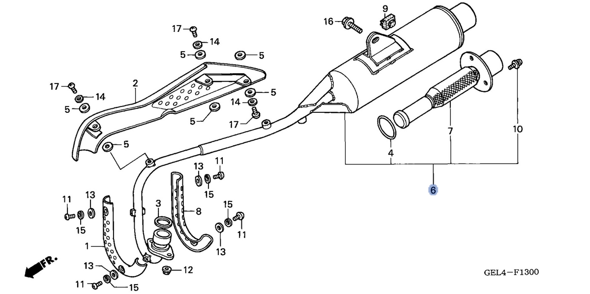 Honda OEM part 18300-GEL-700