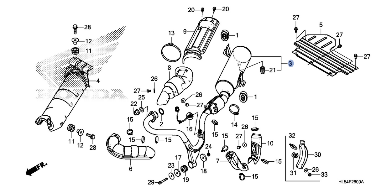 Honda OEM part 18300-HL5-A00