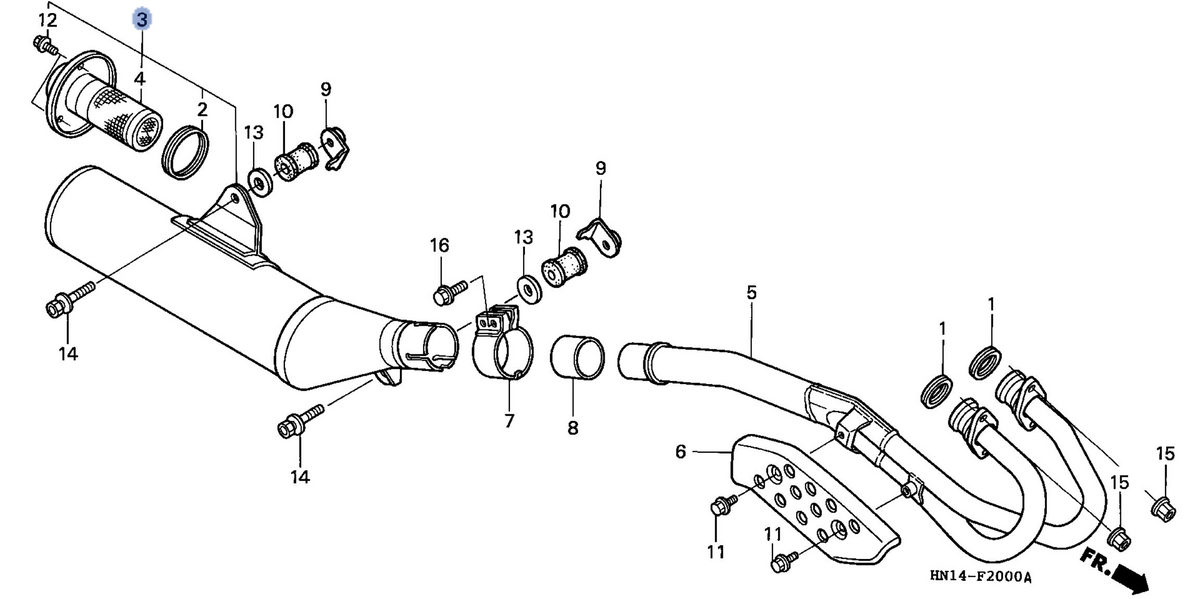 Honda OEM part 18300-HN1-000