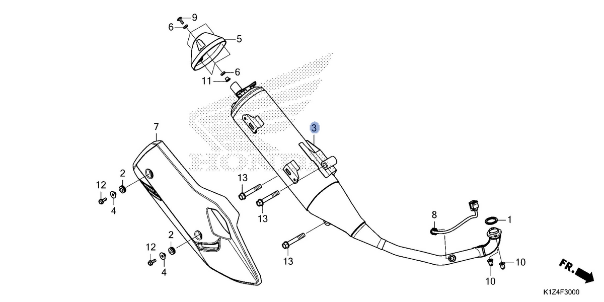 Honda OEM part 18300-K1Z-A40
