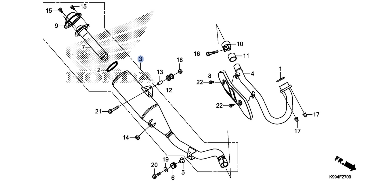 Honda OEM part 18300-K99-A00