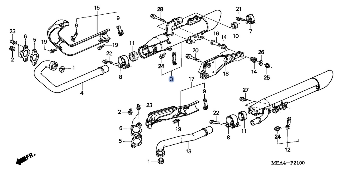Honda OEM part 18300-MEA-770