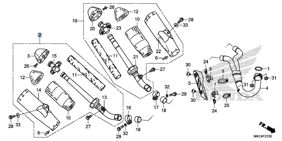 Honda OEM part 18300-MKE-A01