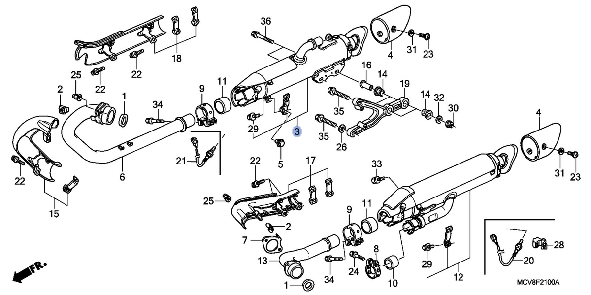 Honda OEM part 18305-MCV-M20