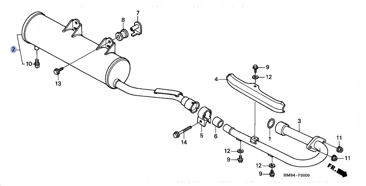 Honda OEM part 18310-HM8-B00