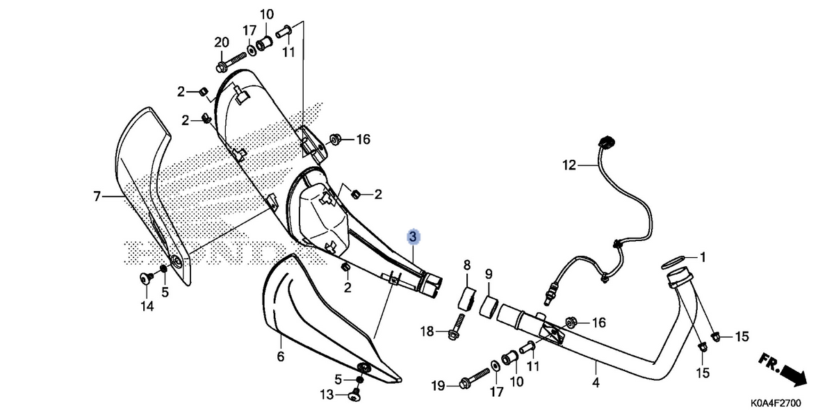 Honda OEM part 18310-K0A-E10