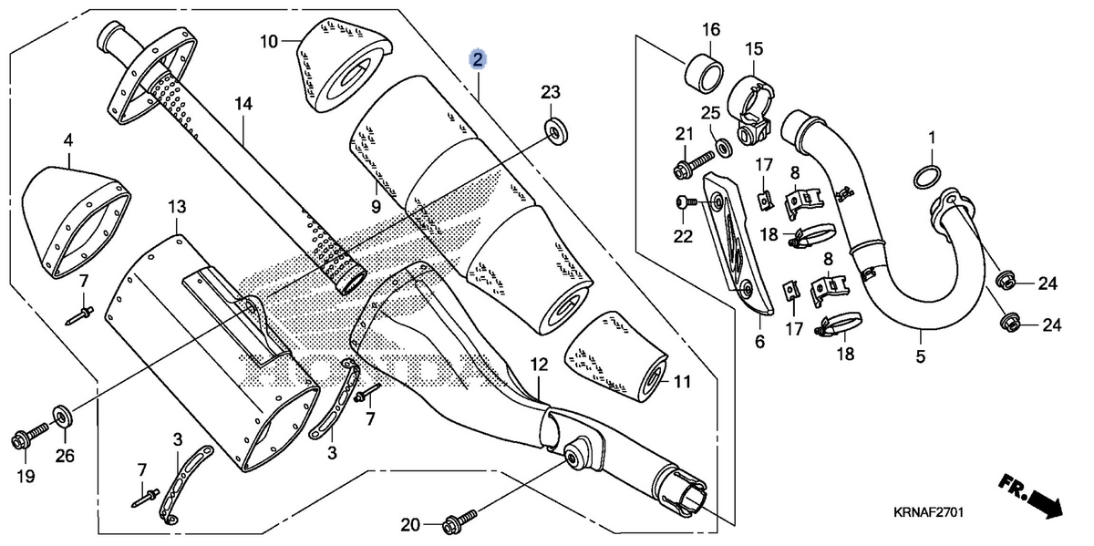 Honda OEM part 18310-KRN-317