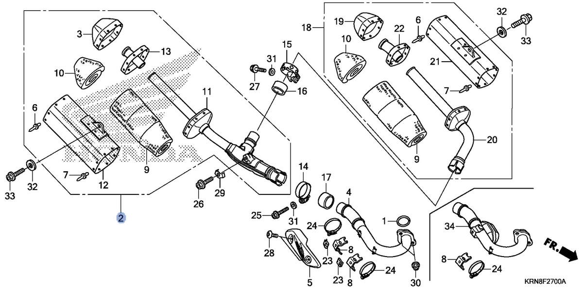 Honda OEM part 18310-KRN-415