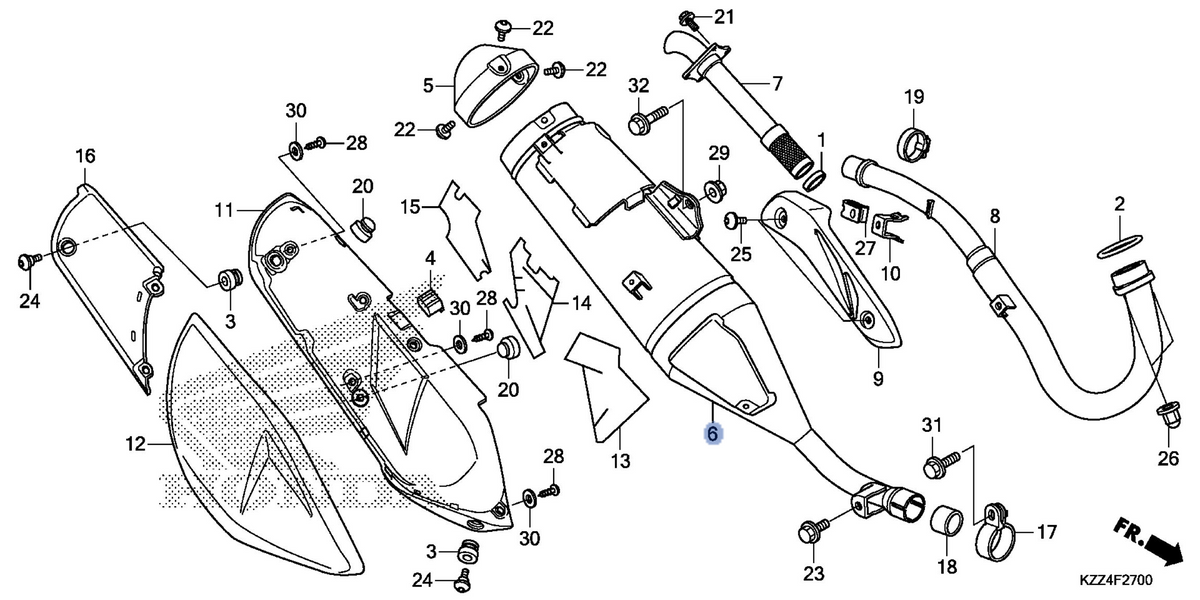 Honda OEM part 18310-KZZ-305