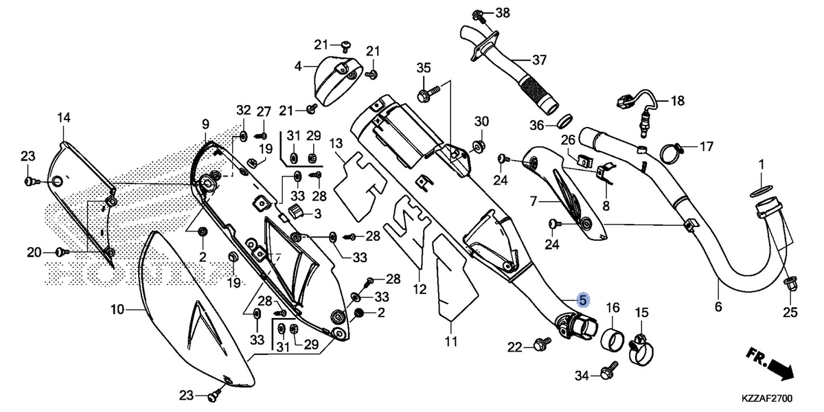 Honda OEM part 18310-KZZ-J10
