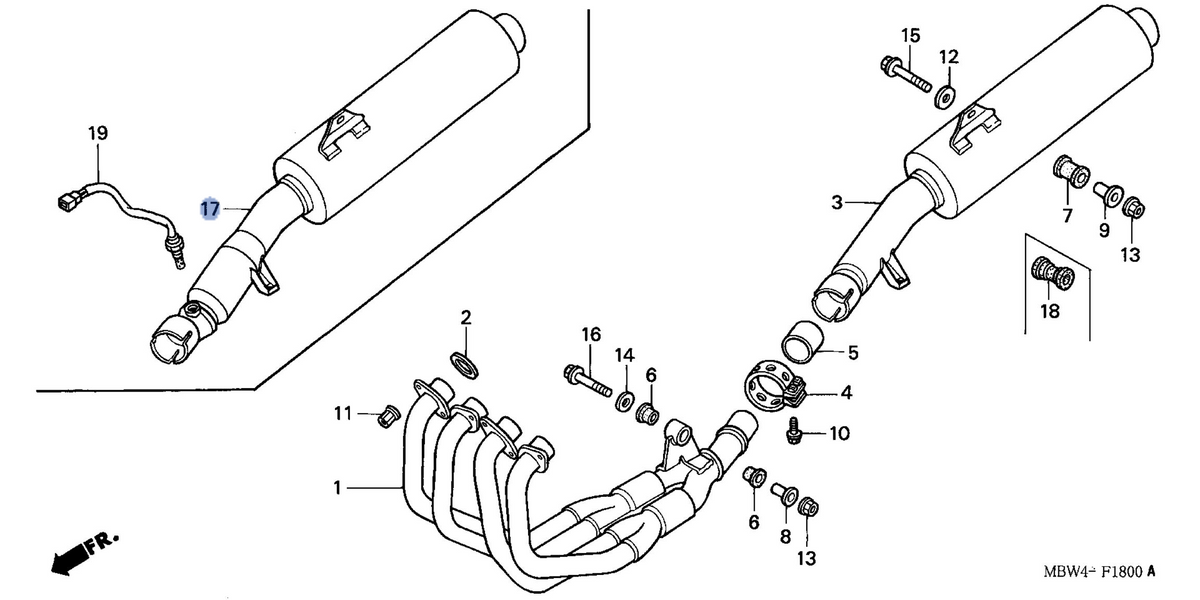 Honda OEM part 18310-MBW-L40