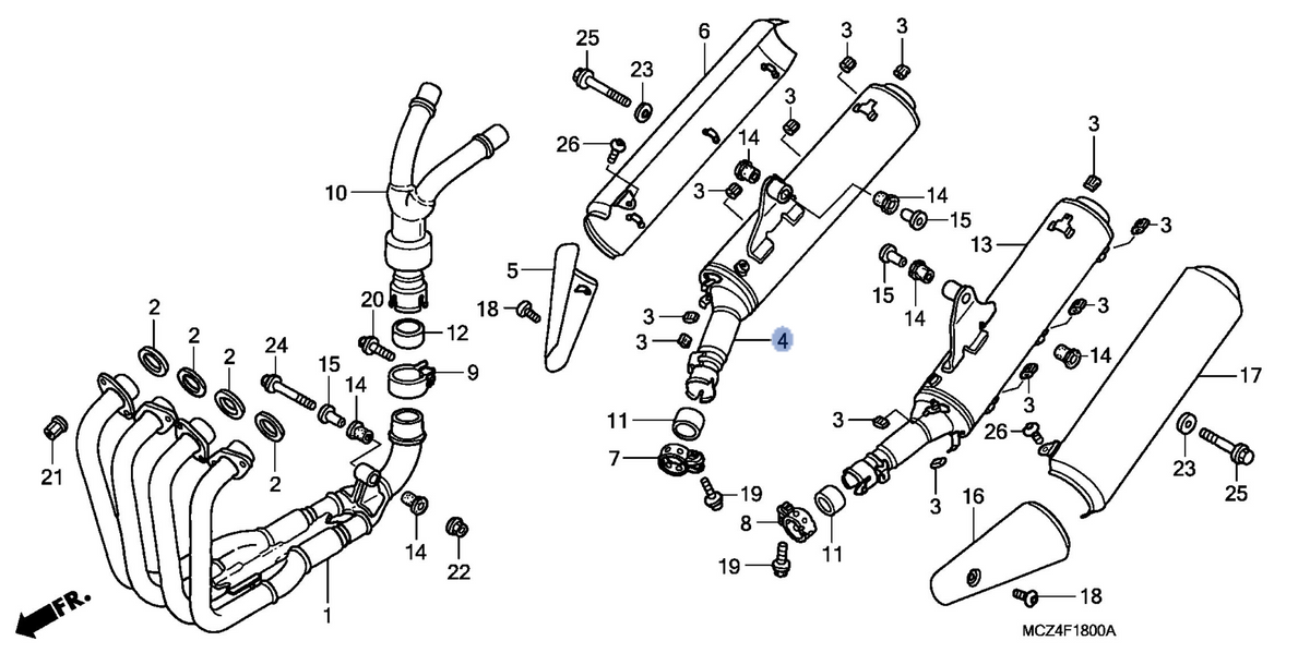 Honda OEM part 18310-MCZ-641