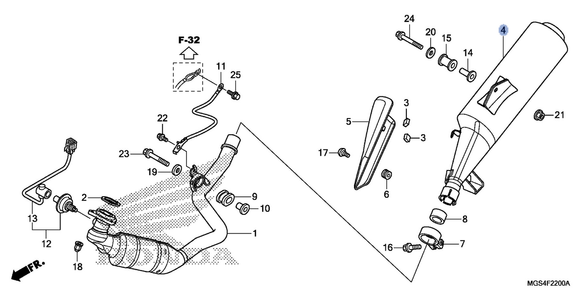 Honda OEM part 18310-MGS-D32
