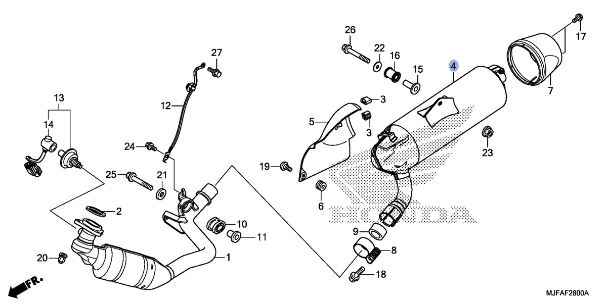 Honda OEM part 18310-MJF-A02