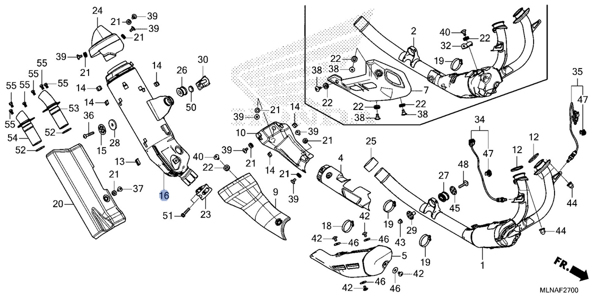 Honda OEM part 18310-MLN-L00