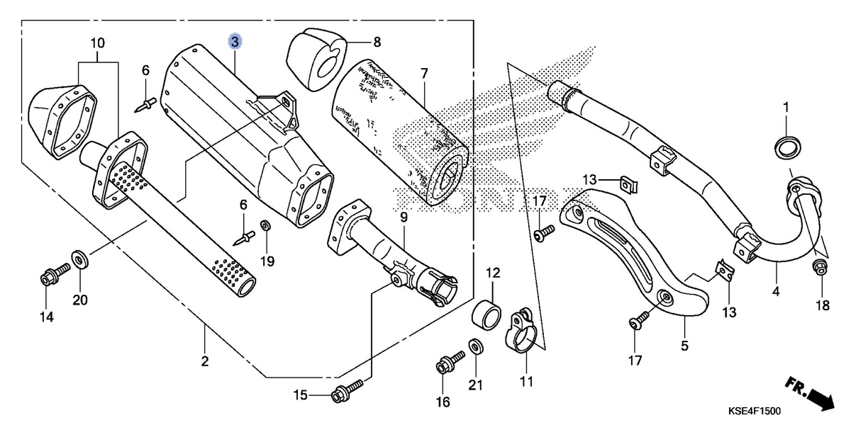 Honda OEM part 18313-KSE-300