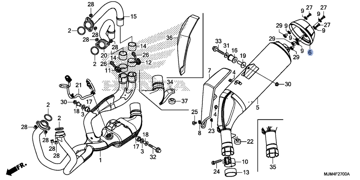 Honda OEM part 18315-MJM-D00