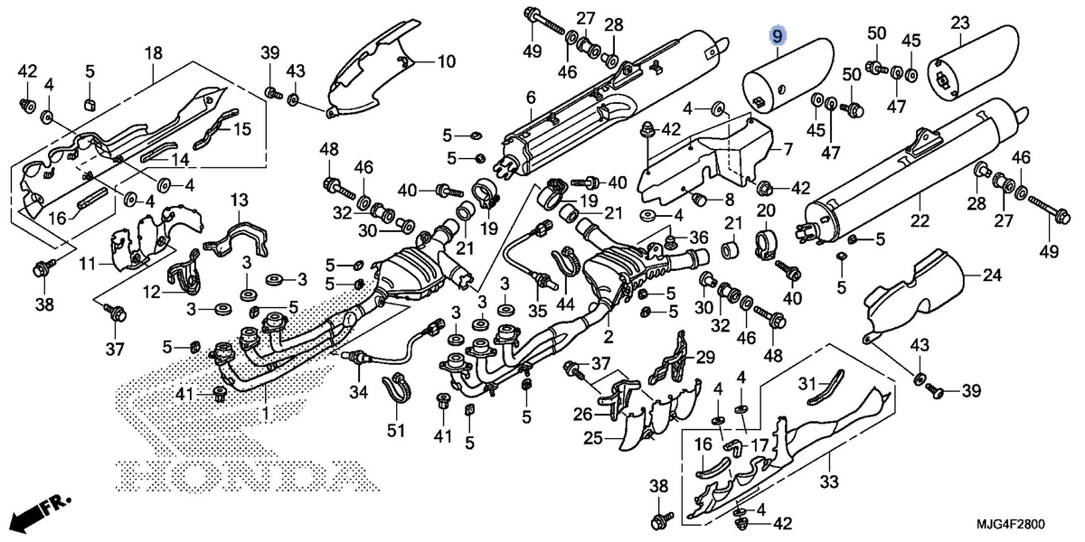 Honda OEM part 18316-MJG-A11