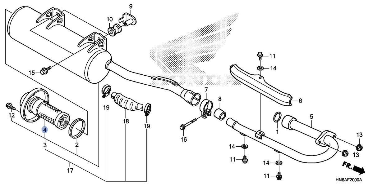 Honda OEM part 18317-HN6-A30
