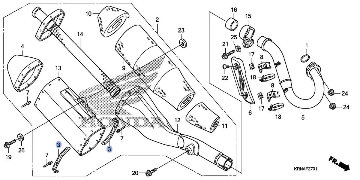 Honda OEM part 18317-KRN-A50