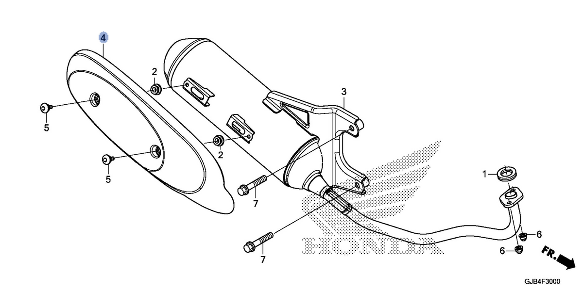 Honda OEM part 18318-GJB-J00