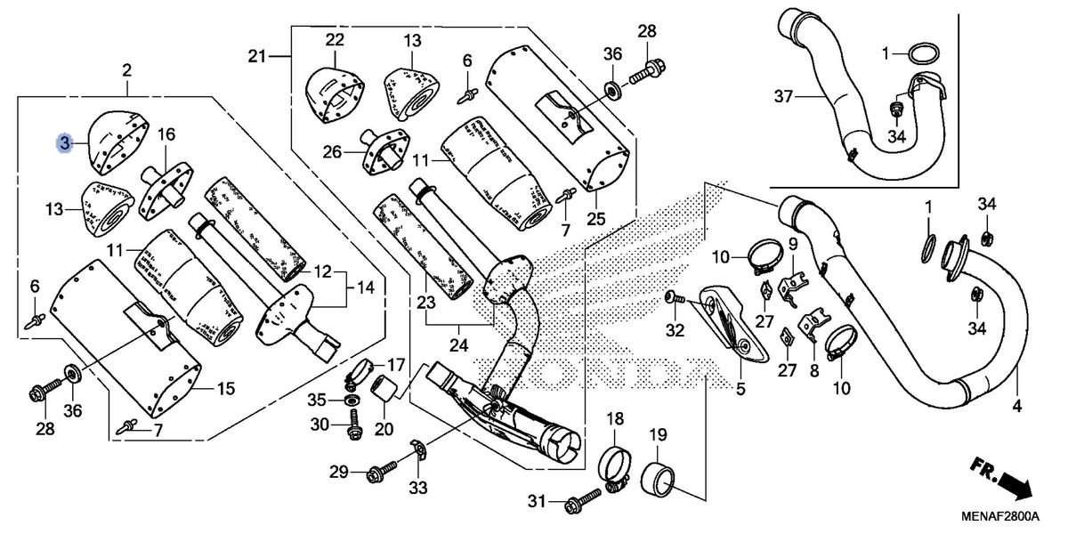 Honda OEM part 18318-MEN-309