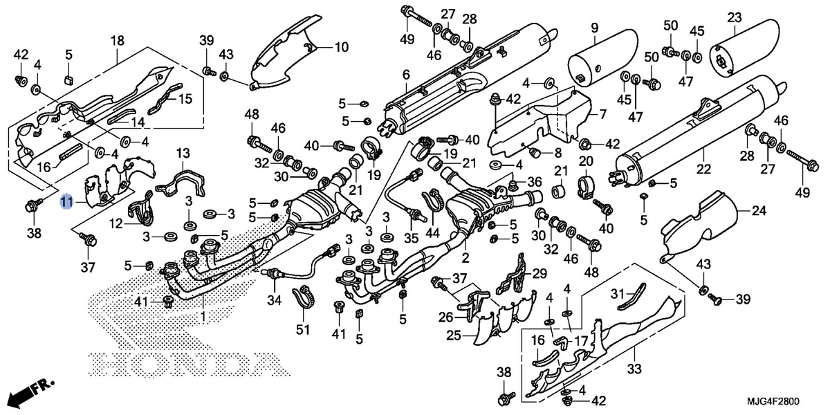 Honda OEM part 18318-MJG-A10