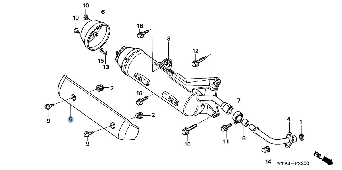 Honda OEM part 18319-KTB-000
