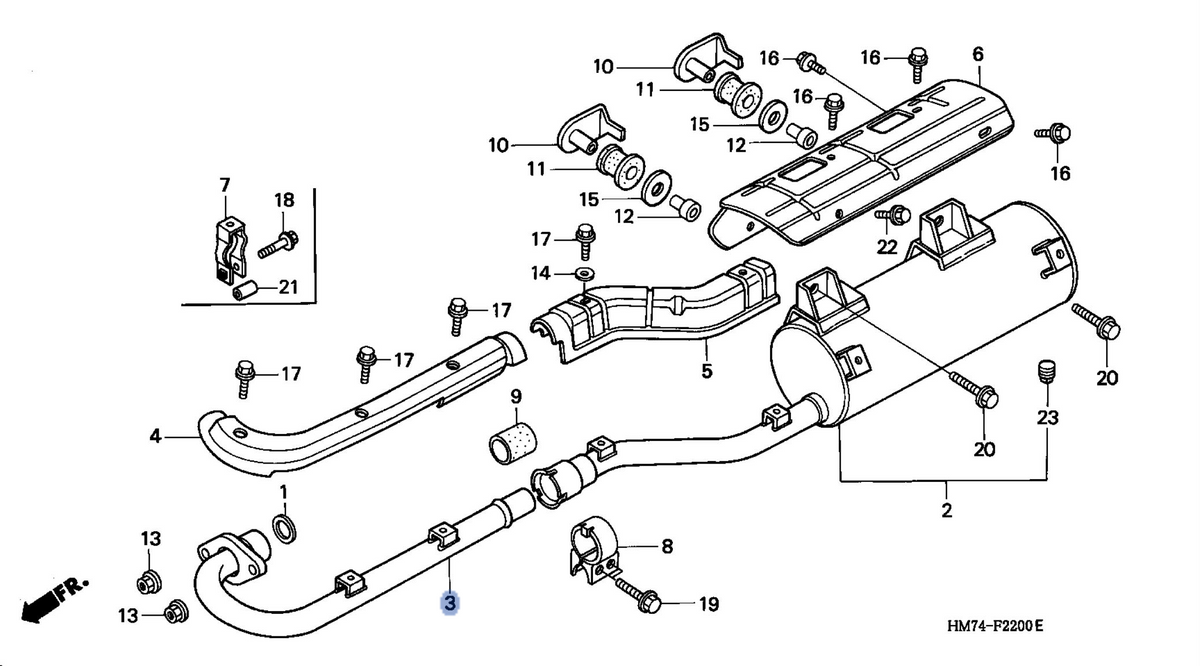 Honda OEM part 18320-HM7-A00