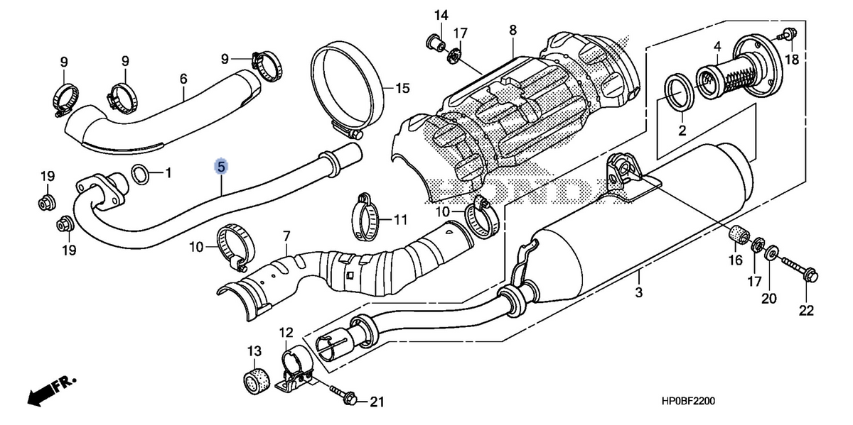 Honda OEM part 18320-HP0-A00