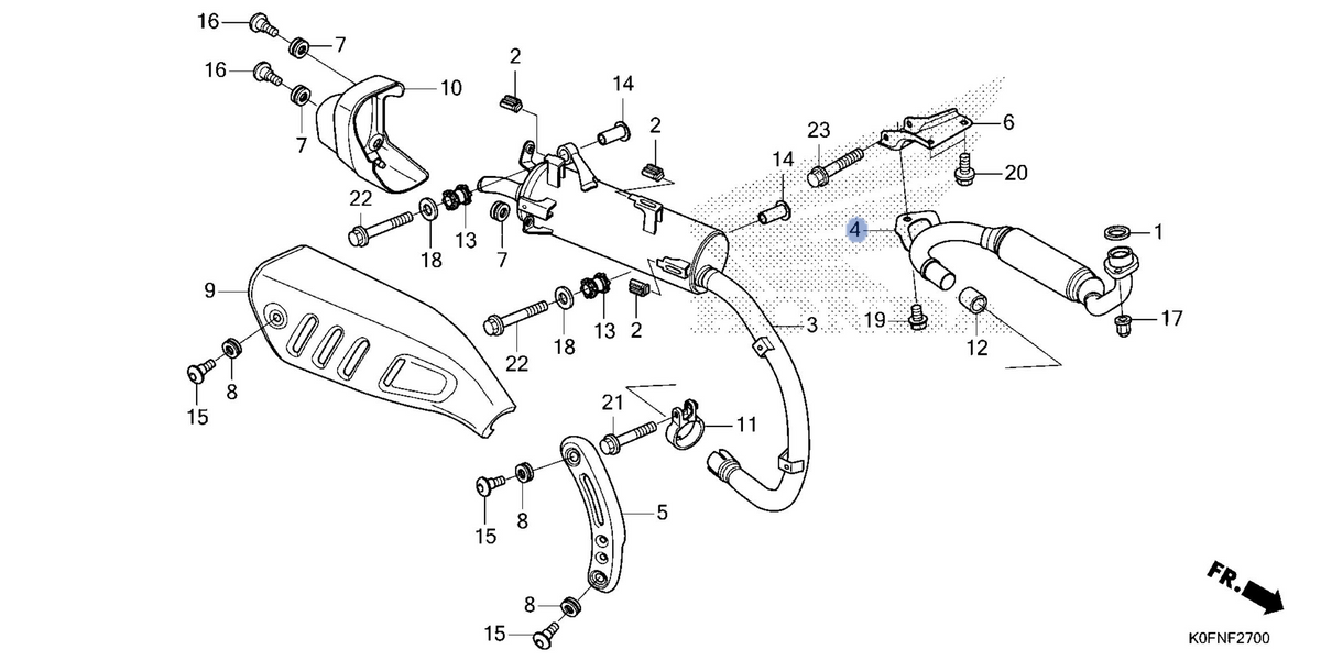 Honda OEM part 18320-K0F-T60