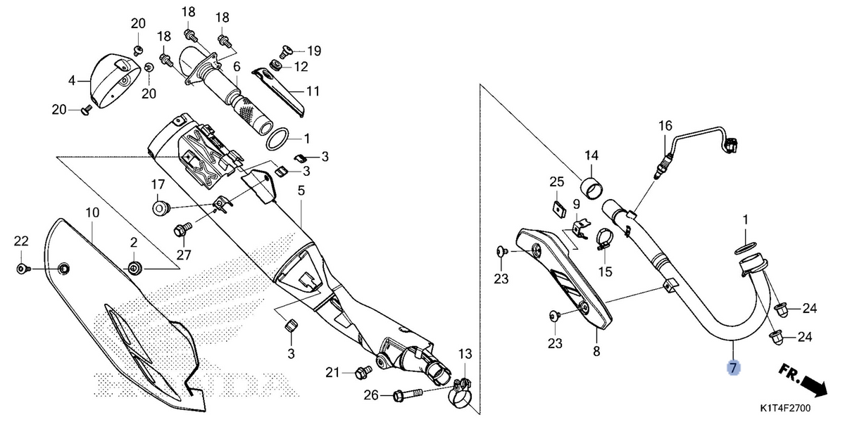 Honda OEM part 18320-K1T-E10