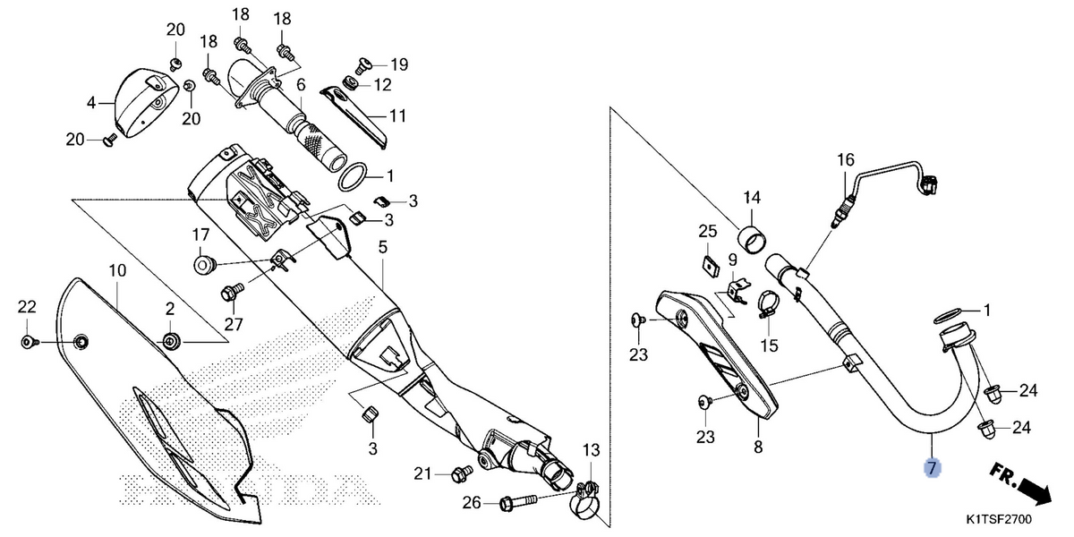 Honda OEM part 18320-K1T-EB0